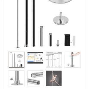 Yaheetech chrome pole